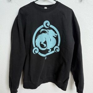 Black Sweatshirt with Blue Dragon graphic